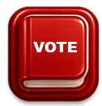 Red square button with "VOTE" text.
